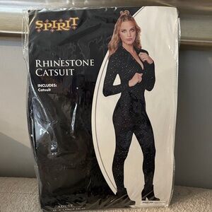 Spirit Black Rhinestone Catsuit